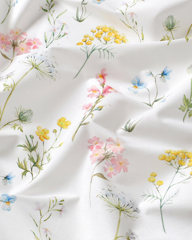 Baumwollstoff Deluxe - blühender Frühling