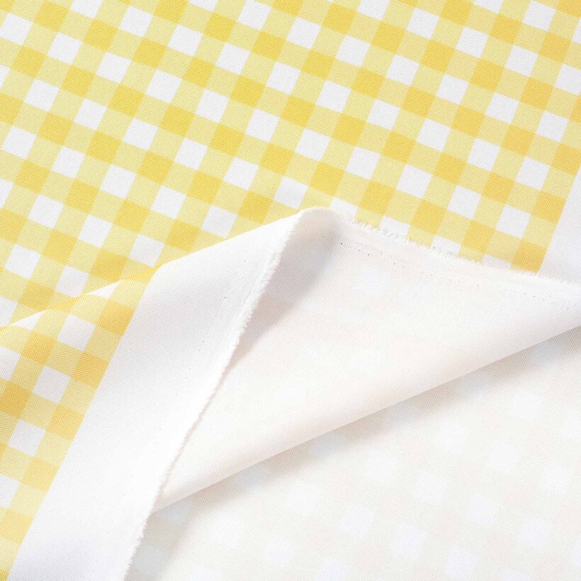 Teflonstoff für Tischdecken - gelbe Würfel