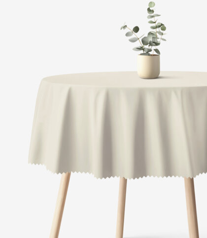 Runde Tischdecke Teflon - natur