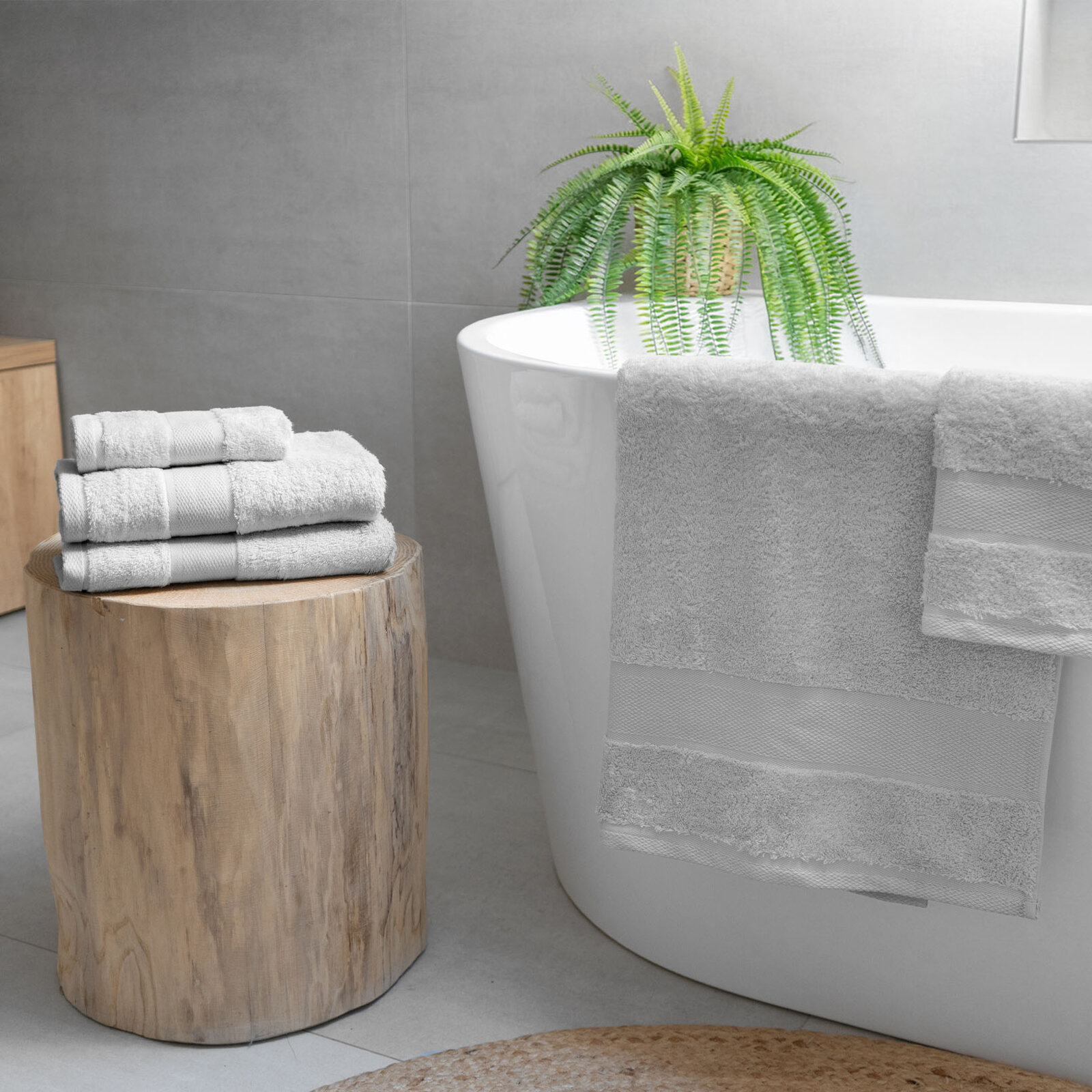 Bambus-Handtuch/Badetuch - hellgrün