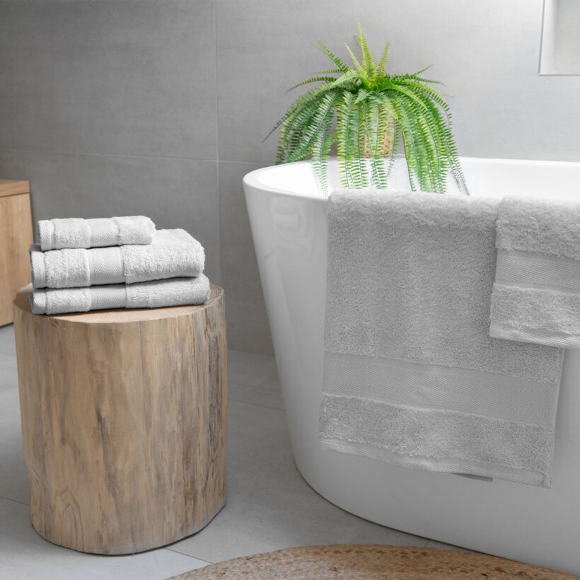 Bambus-Handtuch/Badetuch - hellgrün