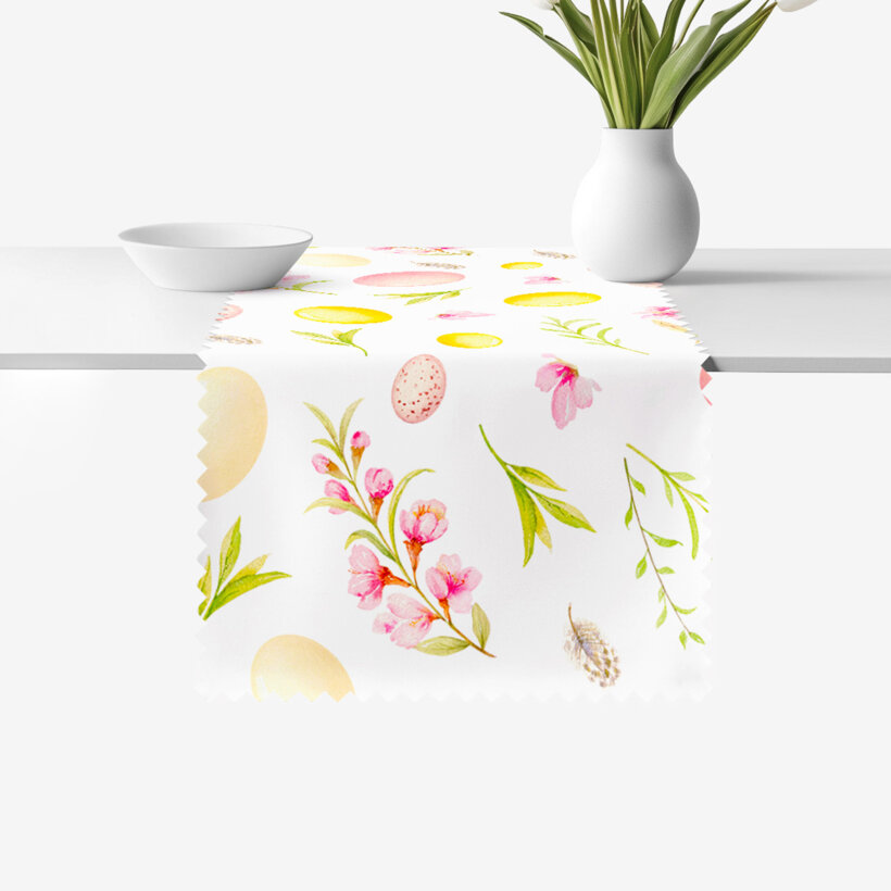 Ostern Tischläufer Teflon - Ostereier mit Blumen