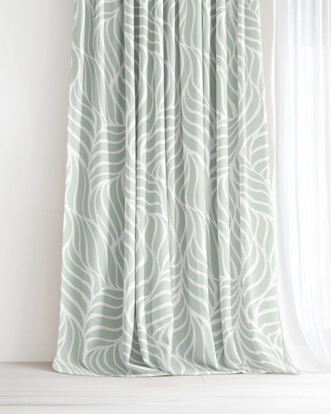 Dekorativer Vorhang – Salbeilinien