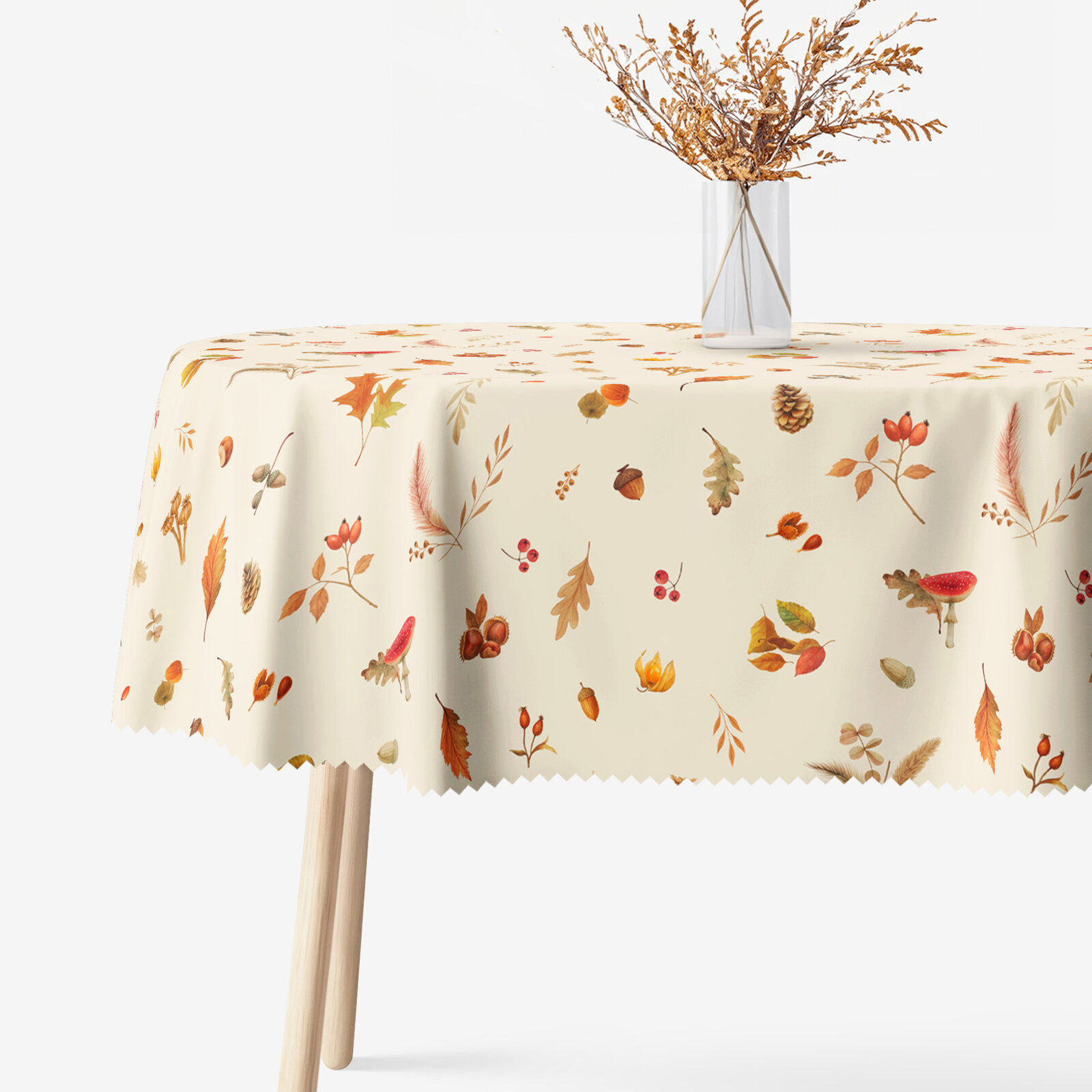Ovale Tischdecke Teflon - Herbstliche Natur