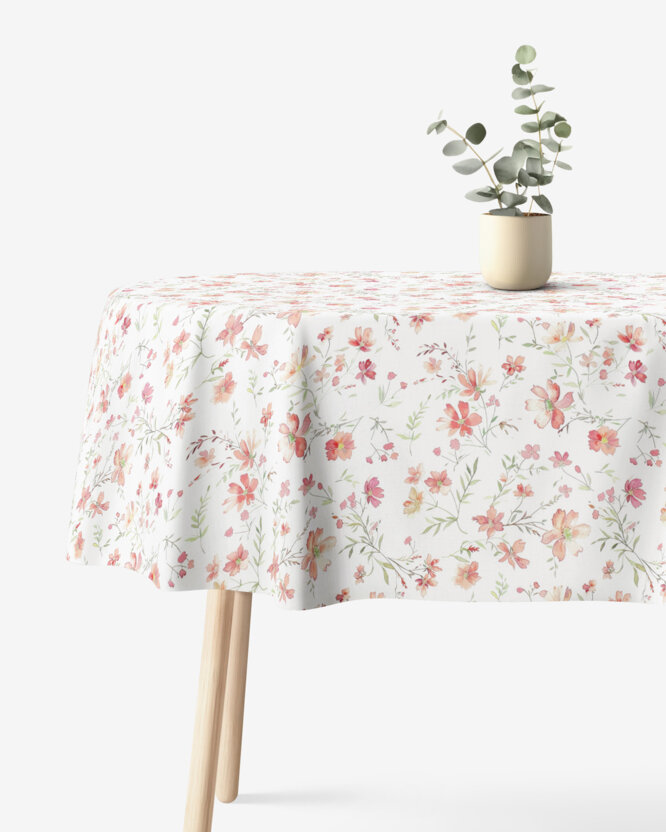 Ovale Tischdecke Valencia - Wiesenblumen