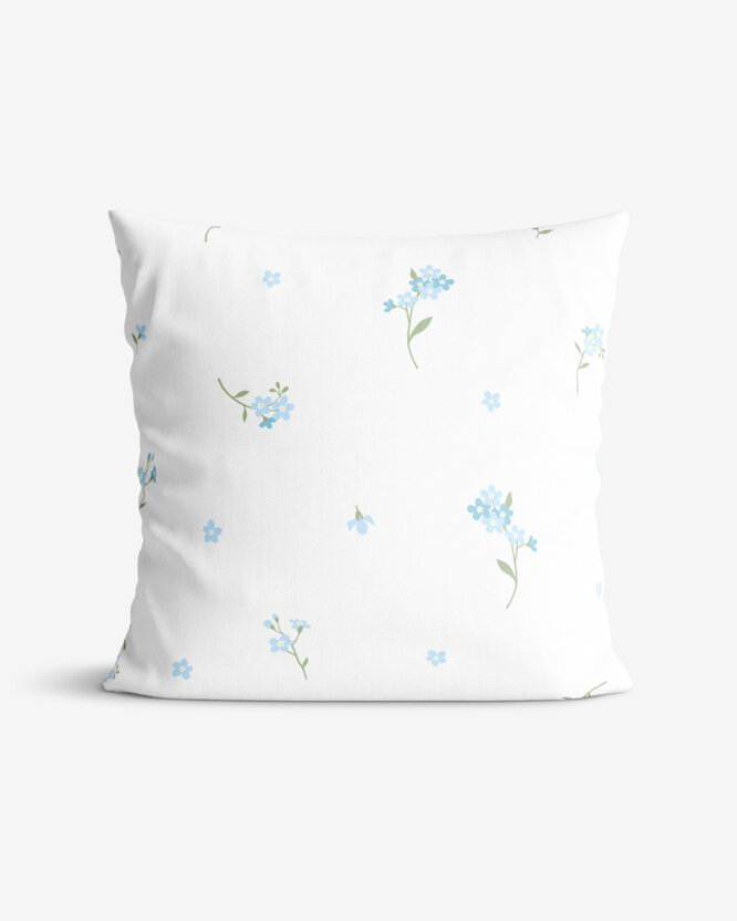 Kissenbezug aus Baumwolle - Vergissmeinnicht