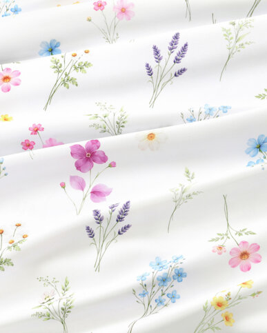 Teflonstoff für Tischdecken - Blumengarten