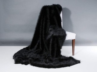 Umělá kožešina - metráž š. 150cm - ASTORIE 997 - ČERNÁ