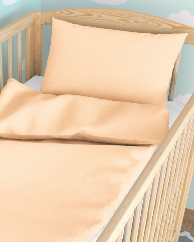 Bettwäsche für Babybetten aus Baumwolle - apricot