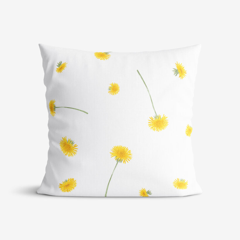 Kissenbezug aus Baumwolle - Löwenzahn