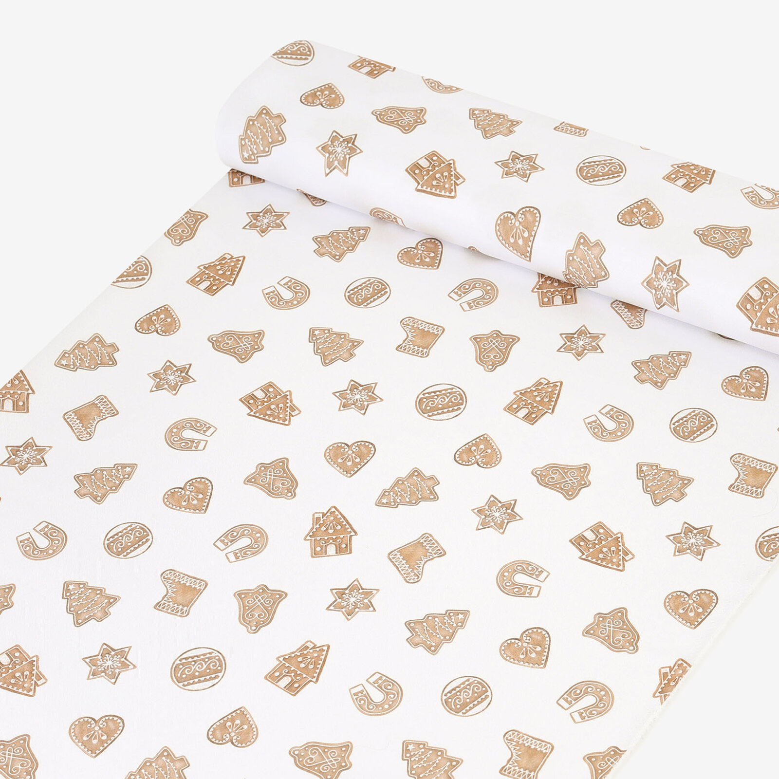 Weihnachtlicher Teflonstoff für Tischdecken – Lebkuchen