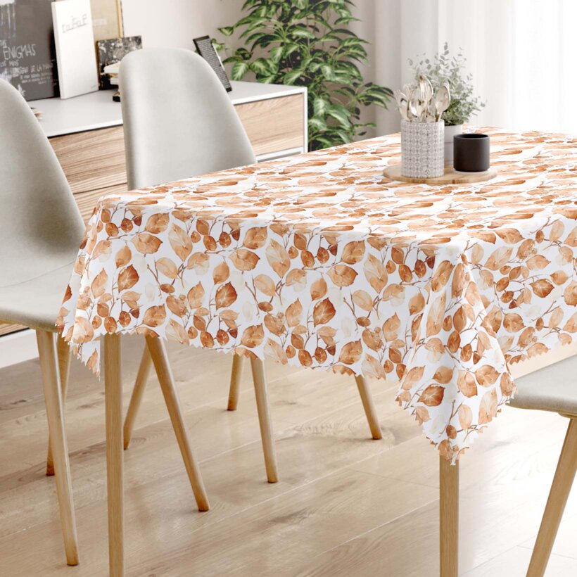Eckige Tischdecke Teflon - Blattabdrücke