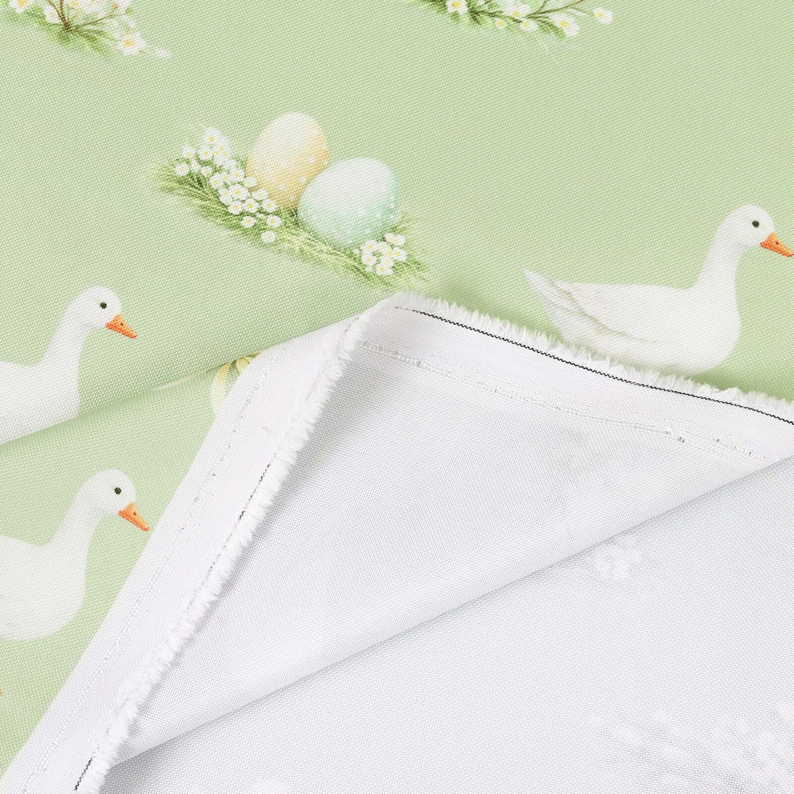 Ostern Teflonstoff für Tischdecken - Gänse und Ostereier