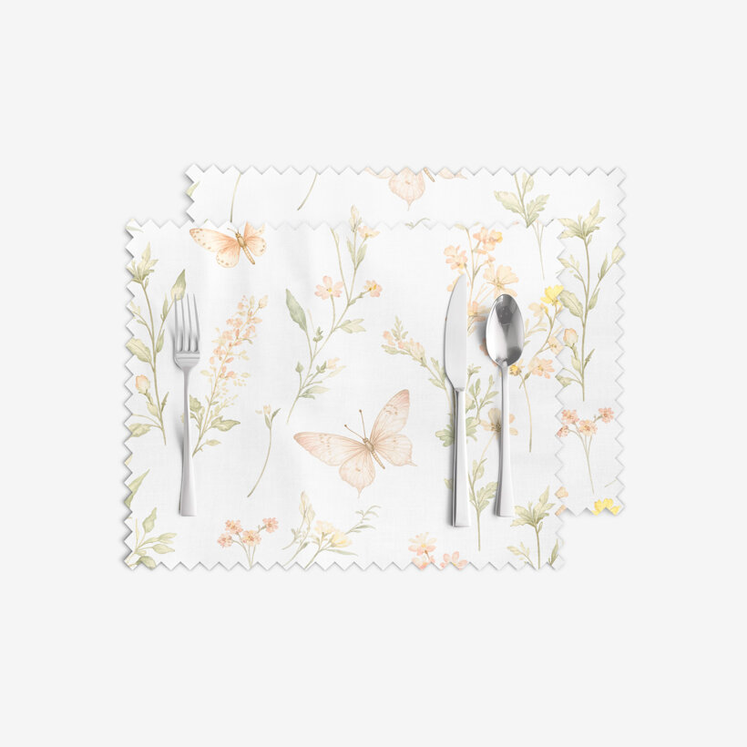 Teflon-Tischset - Schmetterlingsgarten - 2 Stück