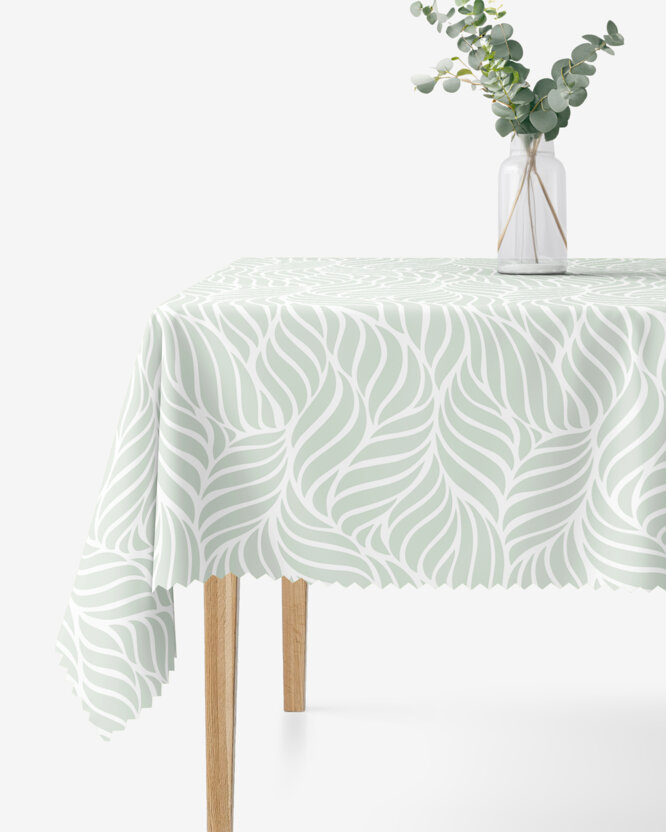 Eckige Teflon-Tischdecke - Salbeilinien