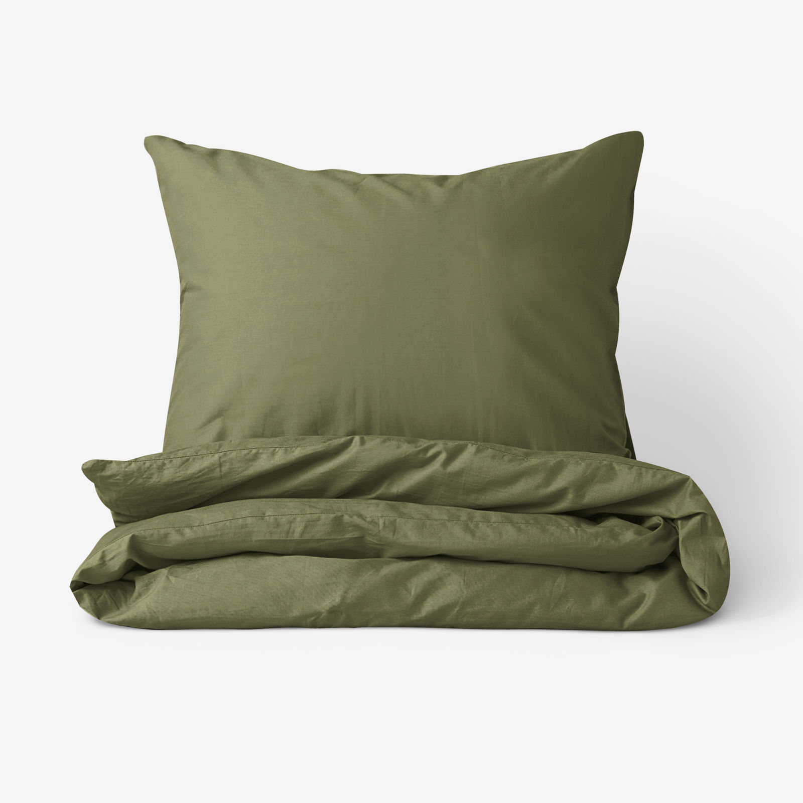 Bettwäsche aus Baumwolle - olivgrün