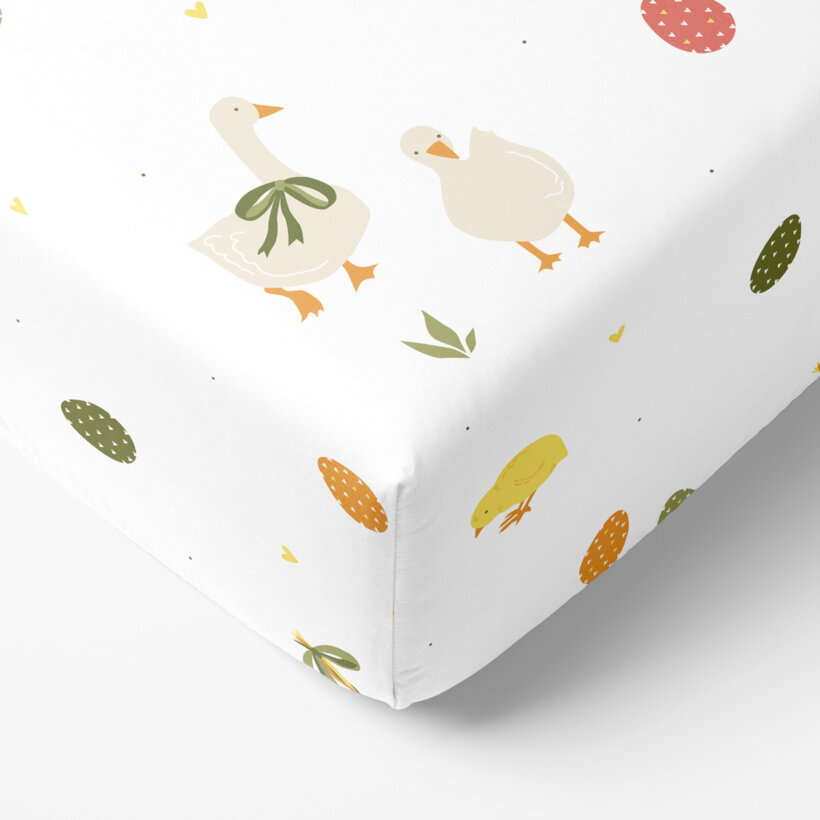 Spannbettlaken aus Baumwolle - Ostern