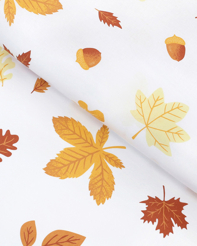 Baumwollstoff - Herbstblätter