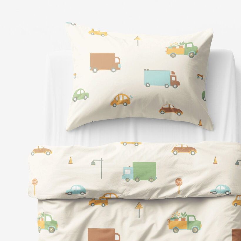 Kinder - Bettwäsche aus Baumwolle - Welt der Autos