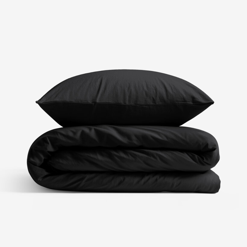 Bettwäsche aus Baumwolle - schwarz