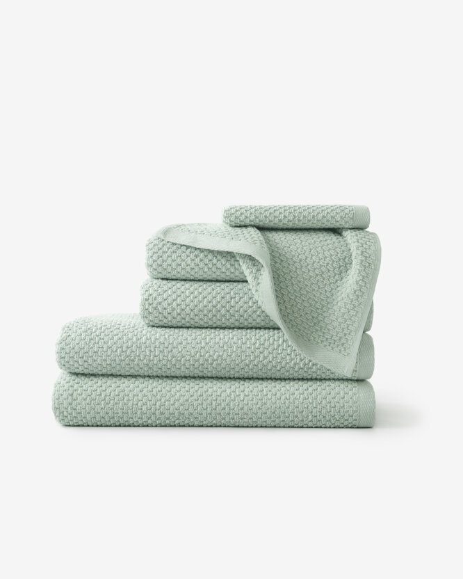 Frottee-Handtuch / Badetuch aus Baumwolle Micro Pure - Eukalyptus