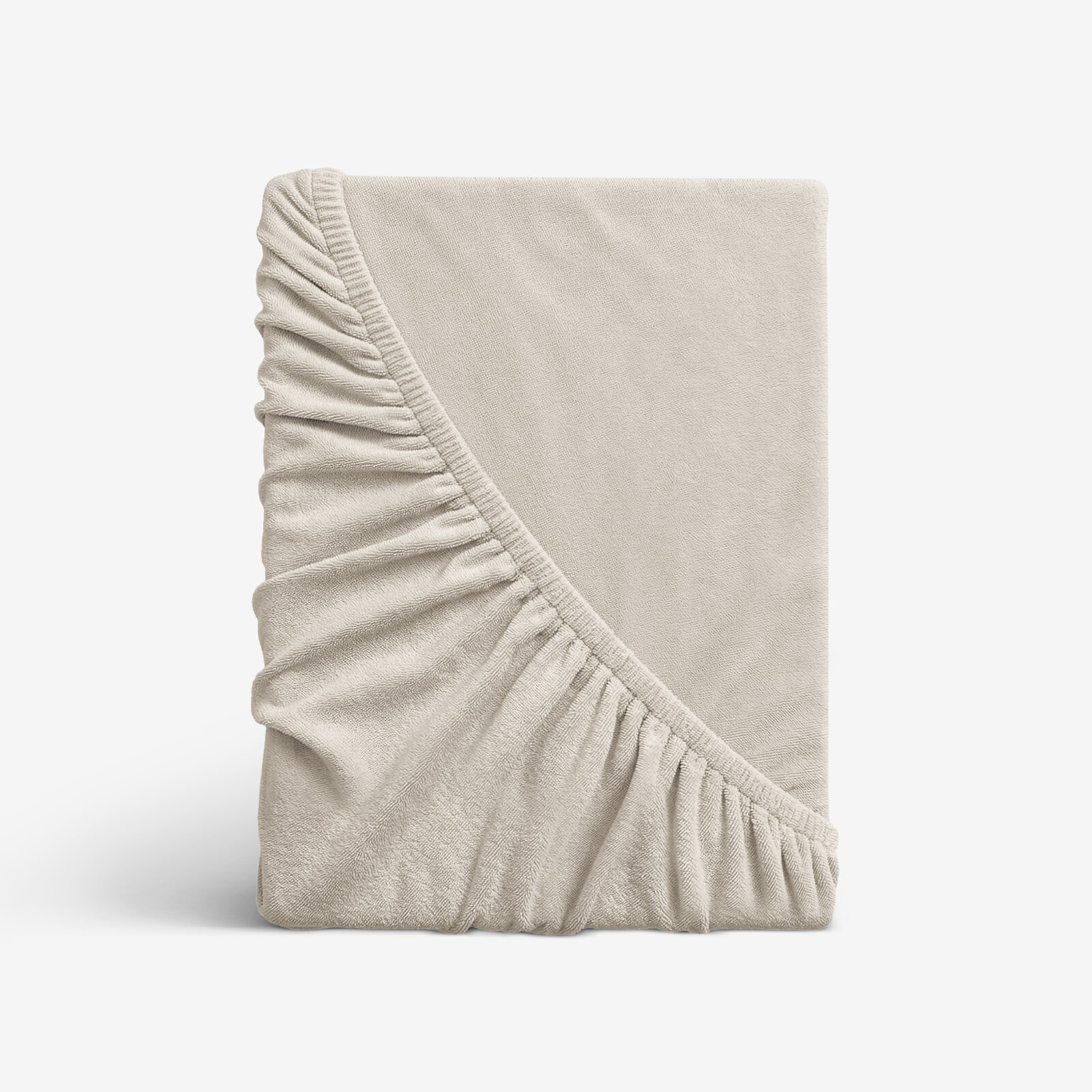 Elastisches Bettlaken aus Frottee - hellbeige