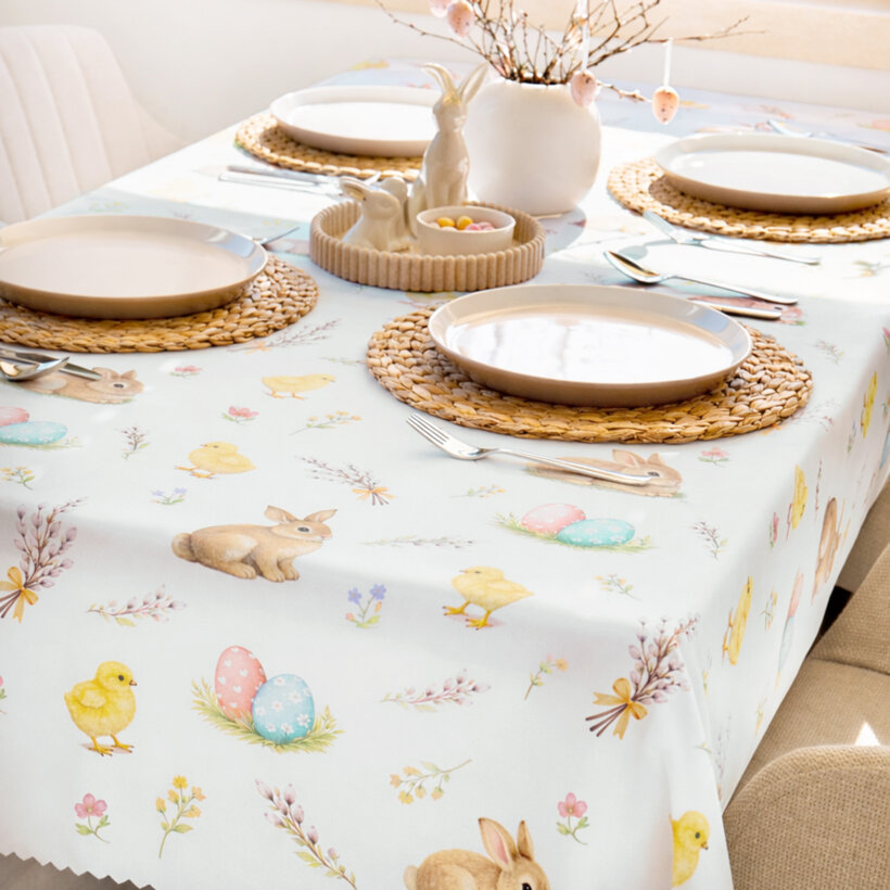 Ostern Eckige Teflon-Tischdecke - Frohe Ostern