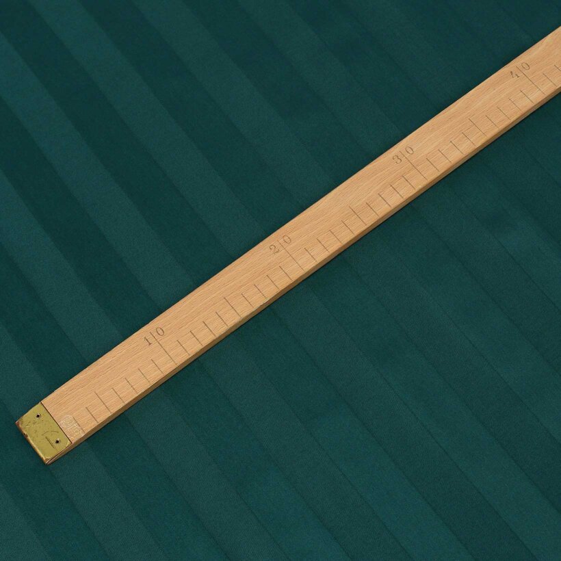 Damast - dunkelgrüne Streifen mit Satin-Glanz