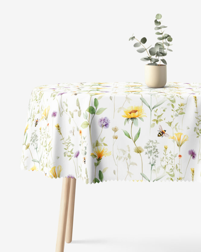 Ovale Tischdecke Teflon - Wiesenwelt