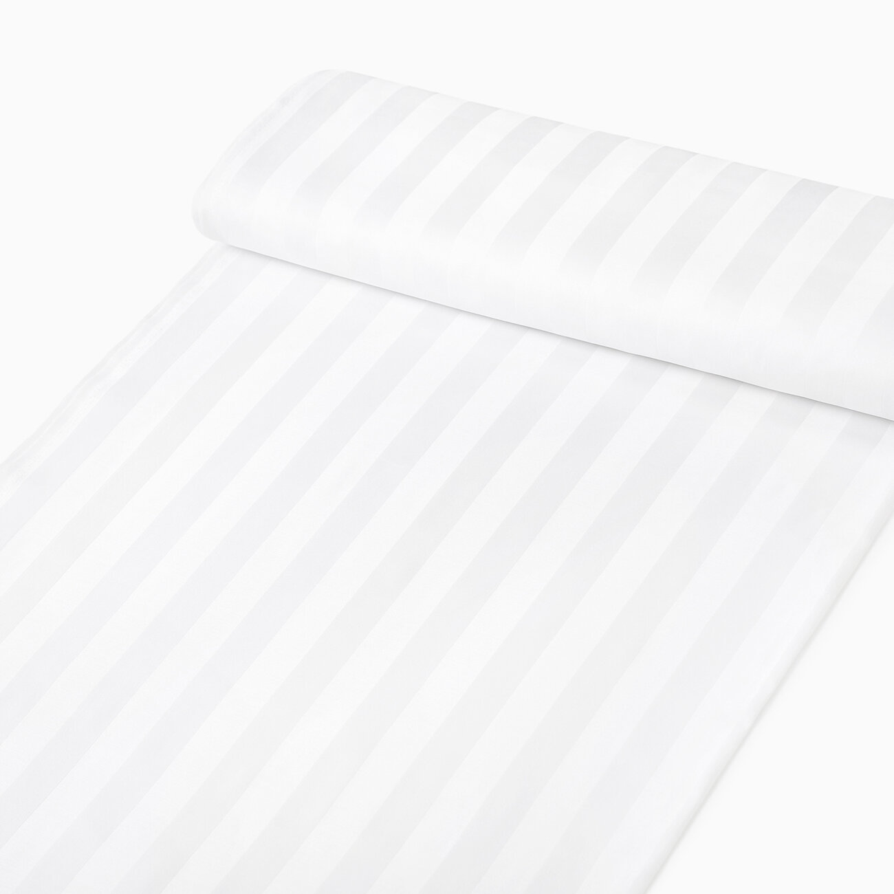 Damast - weiße Streifen mit Satin-Glanz