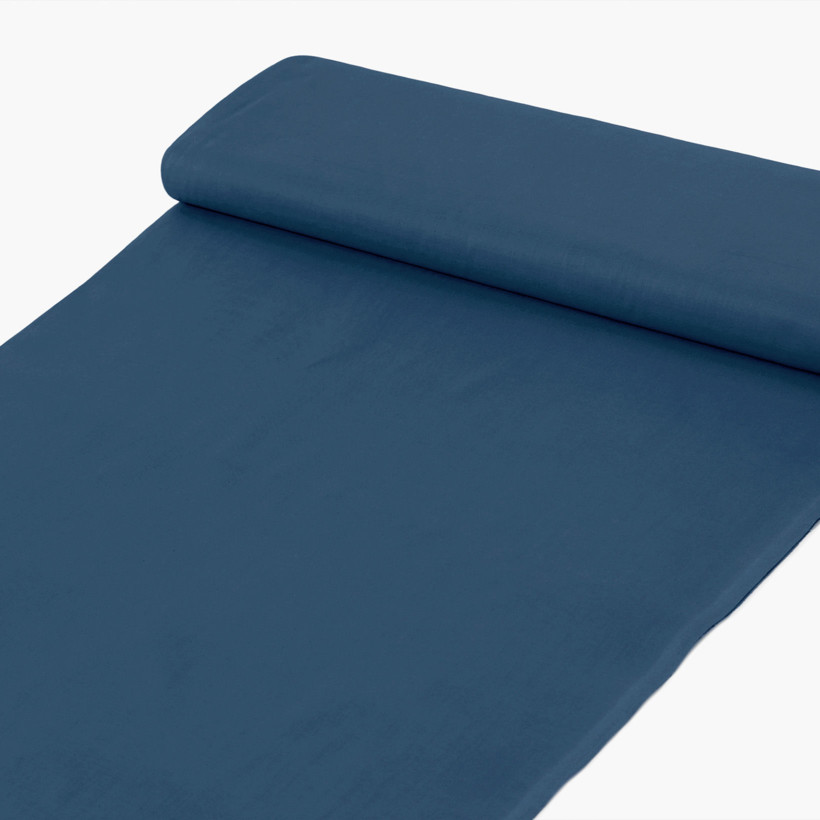 Baumwollstoff einfarbig Suzy - marineblau