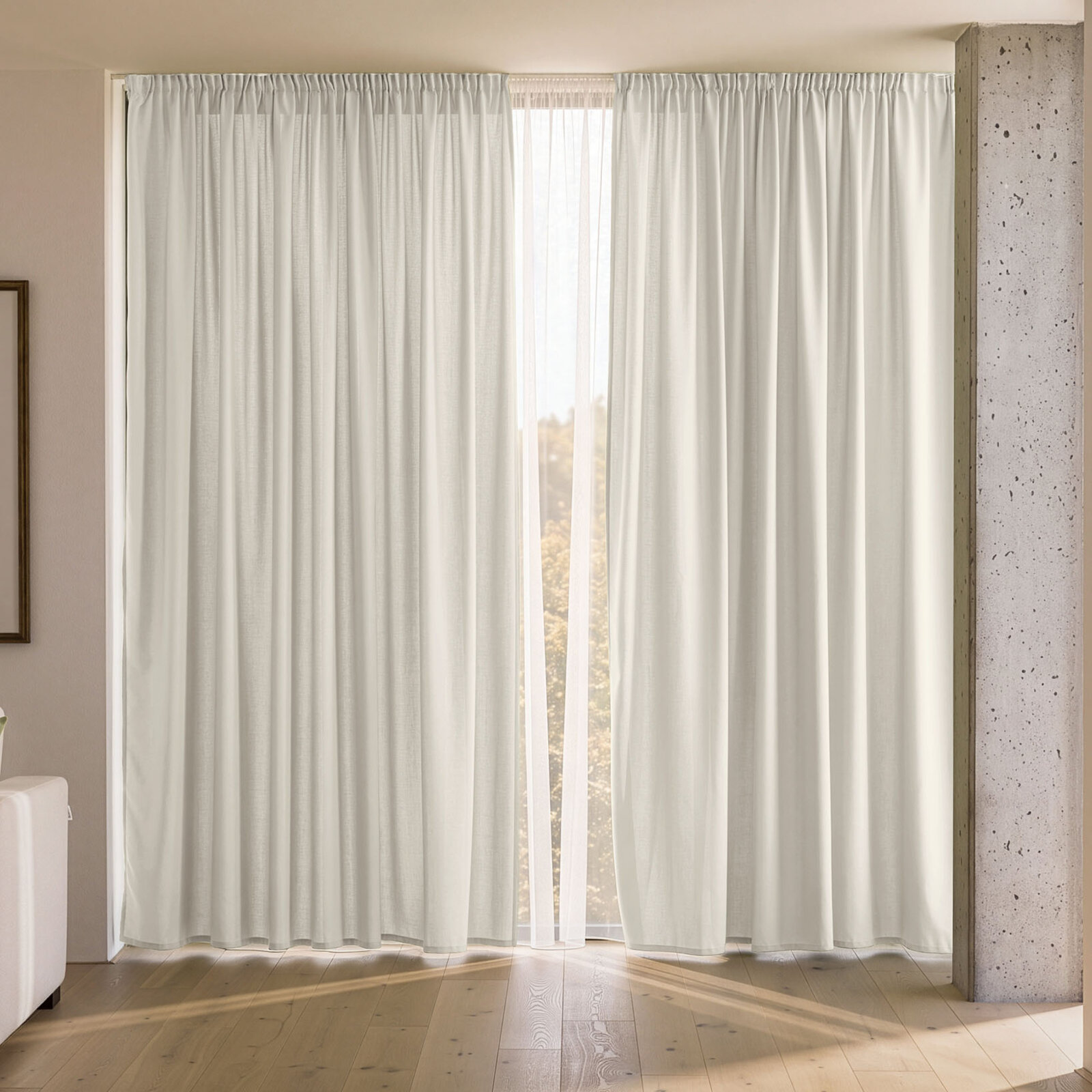 Dekorativer Vorhang Marbella - cremefarbe