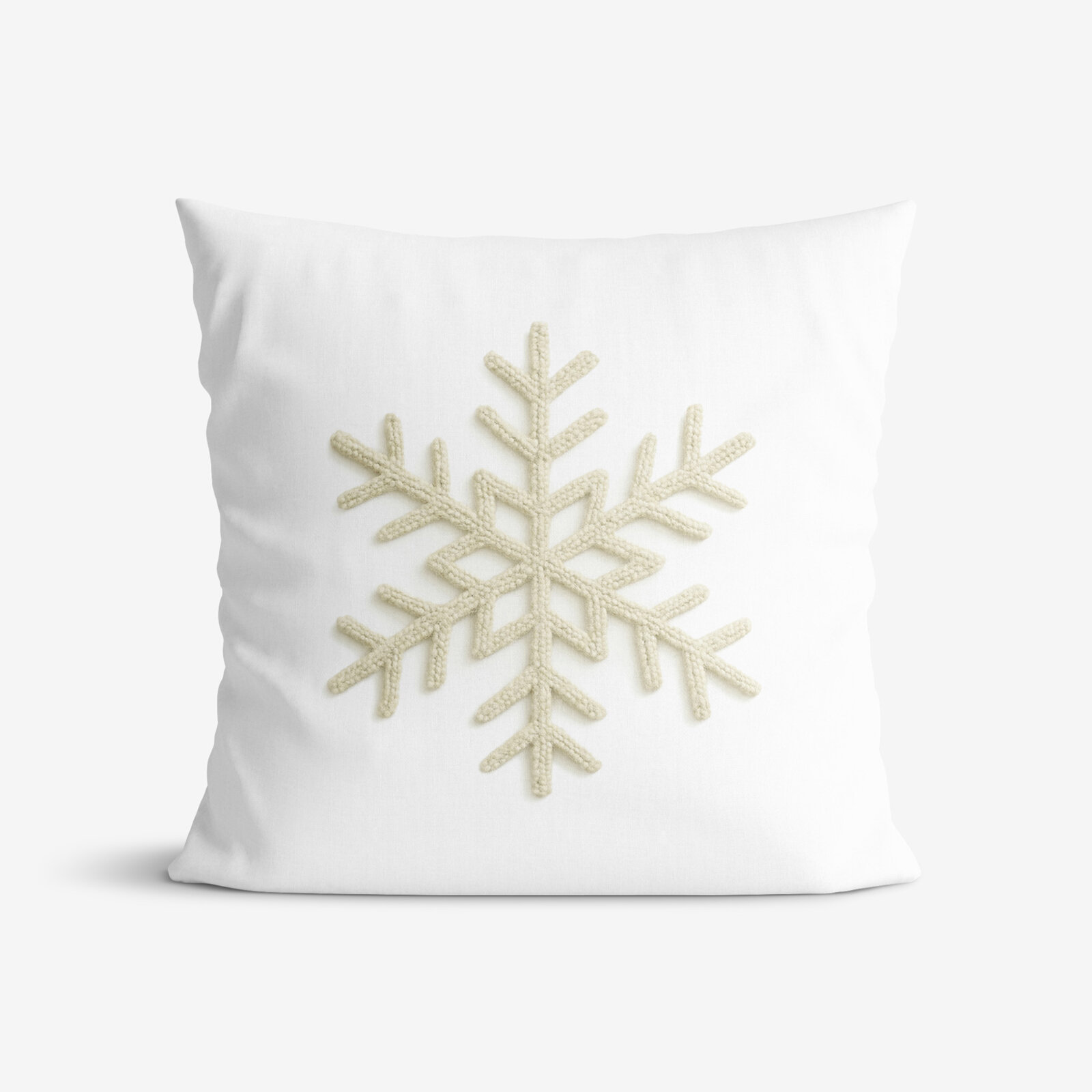 Dekorativer Kissenbezug - Schneeflocke