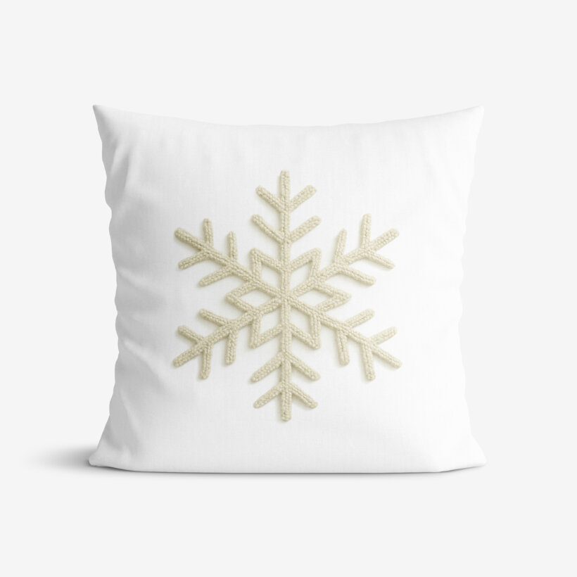 Dekorativer Kissenbezug - Schneeflocke