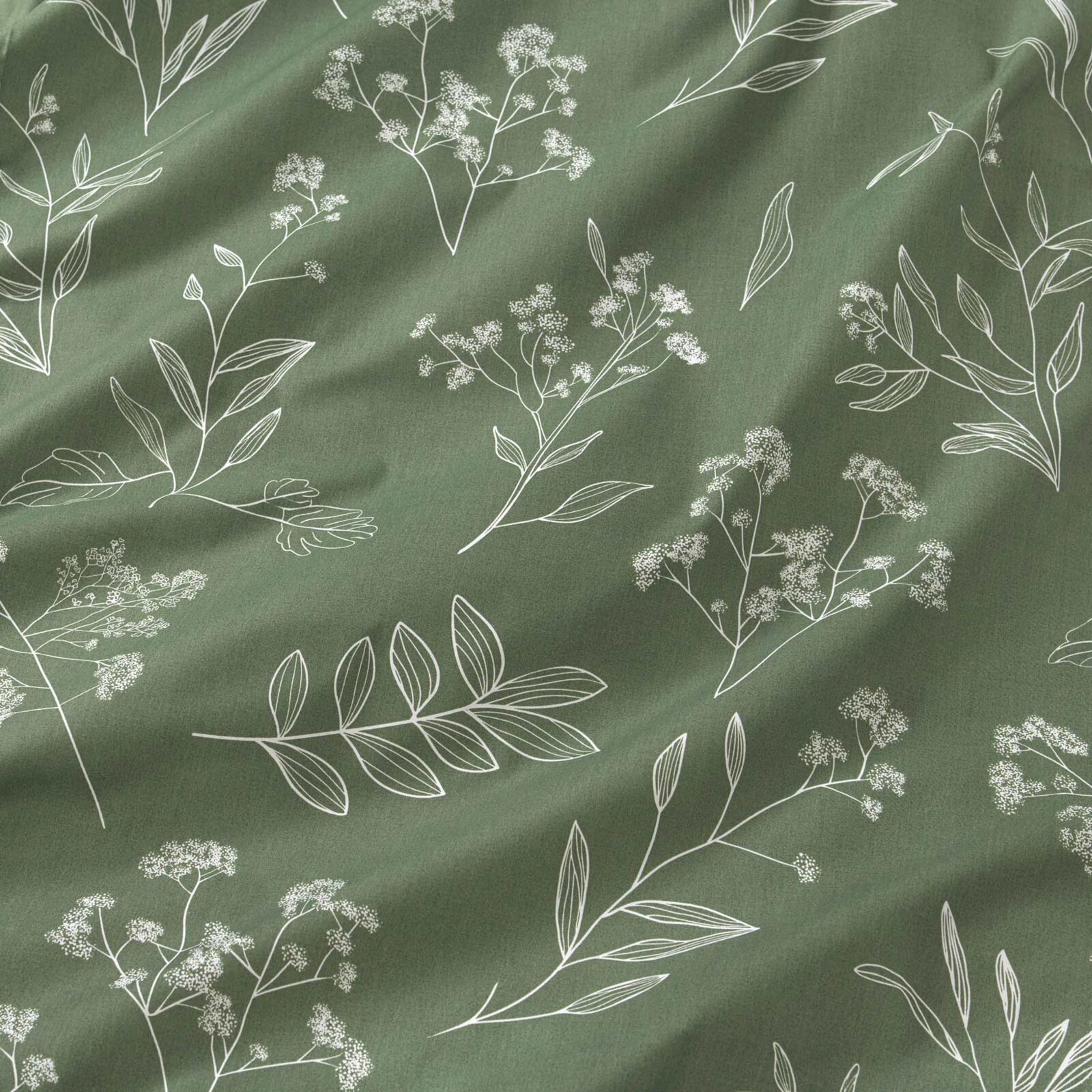 Baumwollstoff - Kräuterblätter