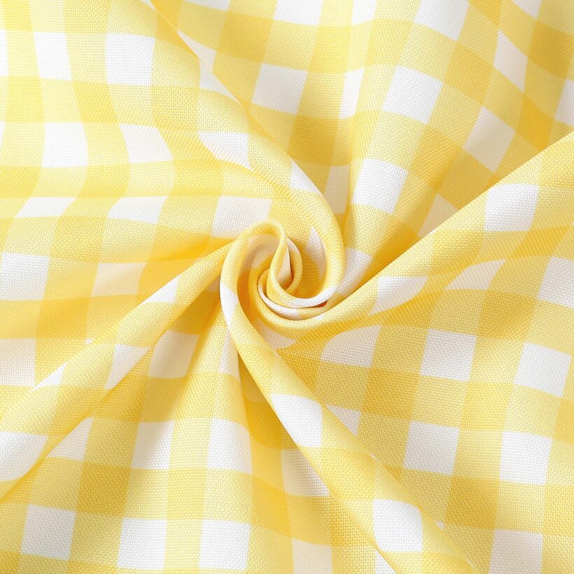 Teflonstoff für Tischdecken - gelbe Würfel