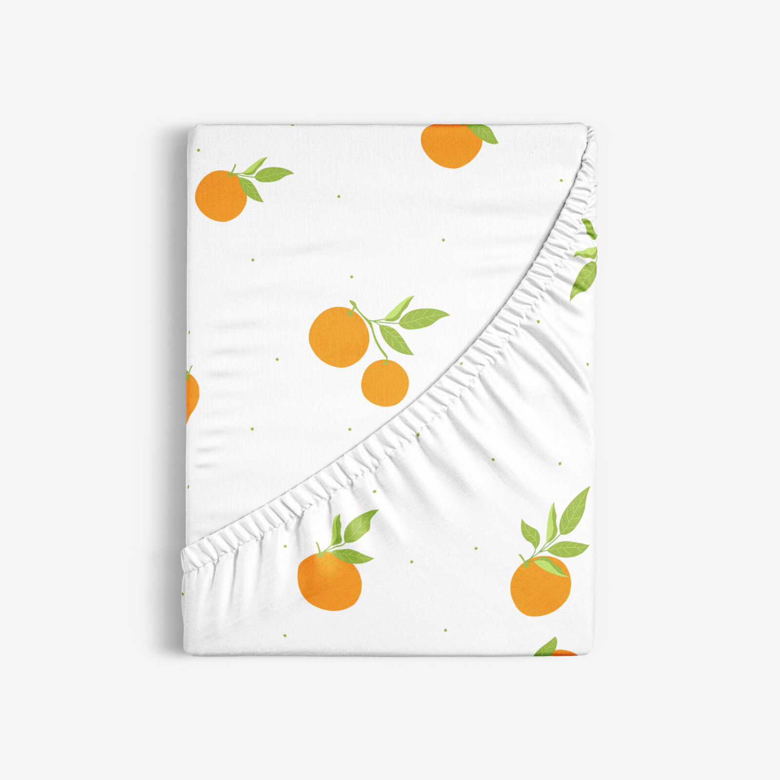 Spannbettlaken aus Baumwolle - Orangen