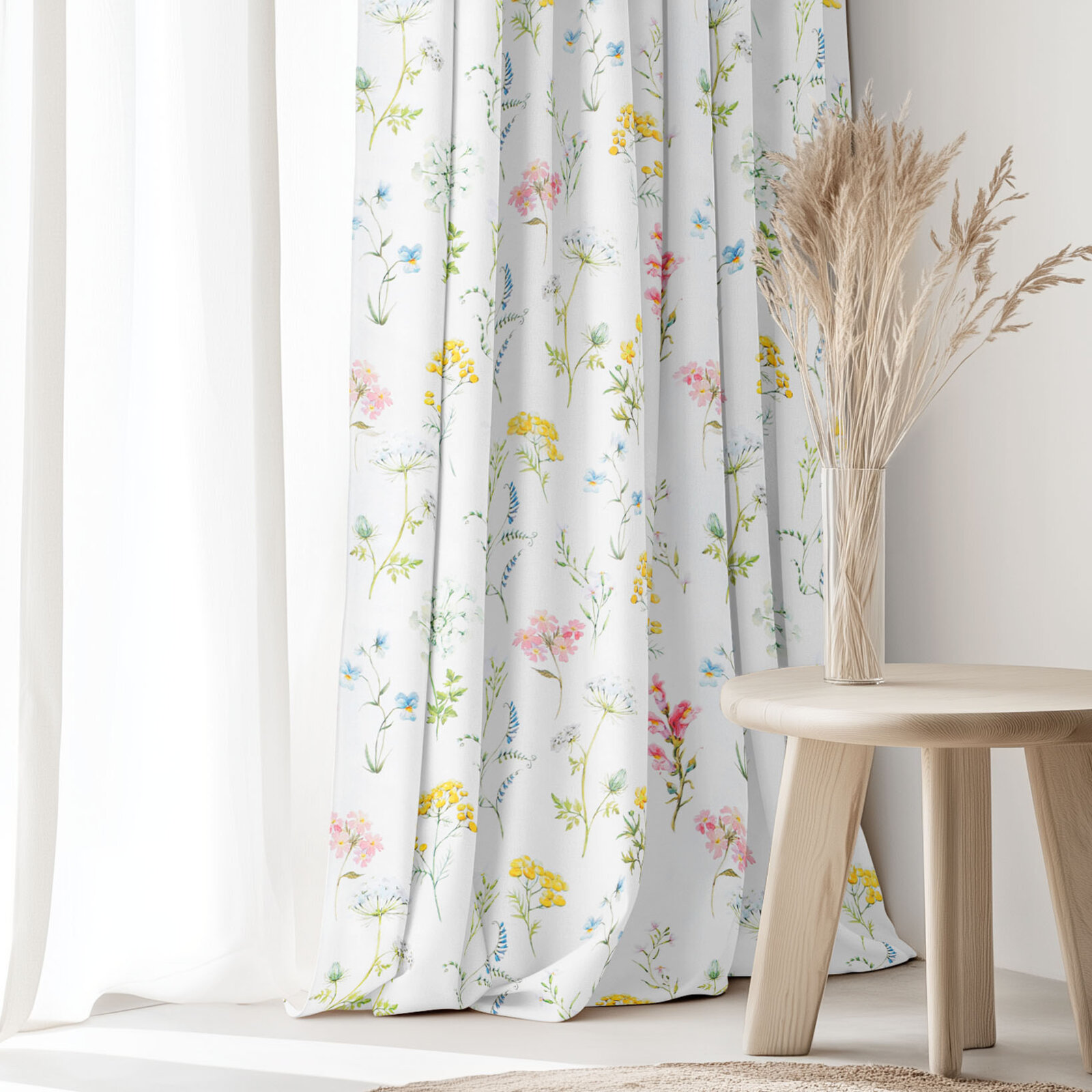 Vorhang aus Baumwolle Deluxe - blühender Frühling
