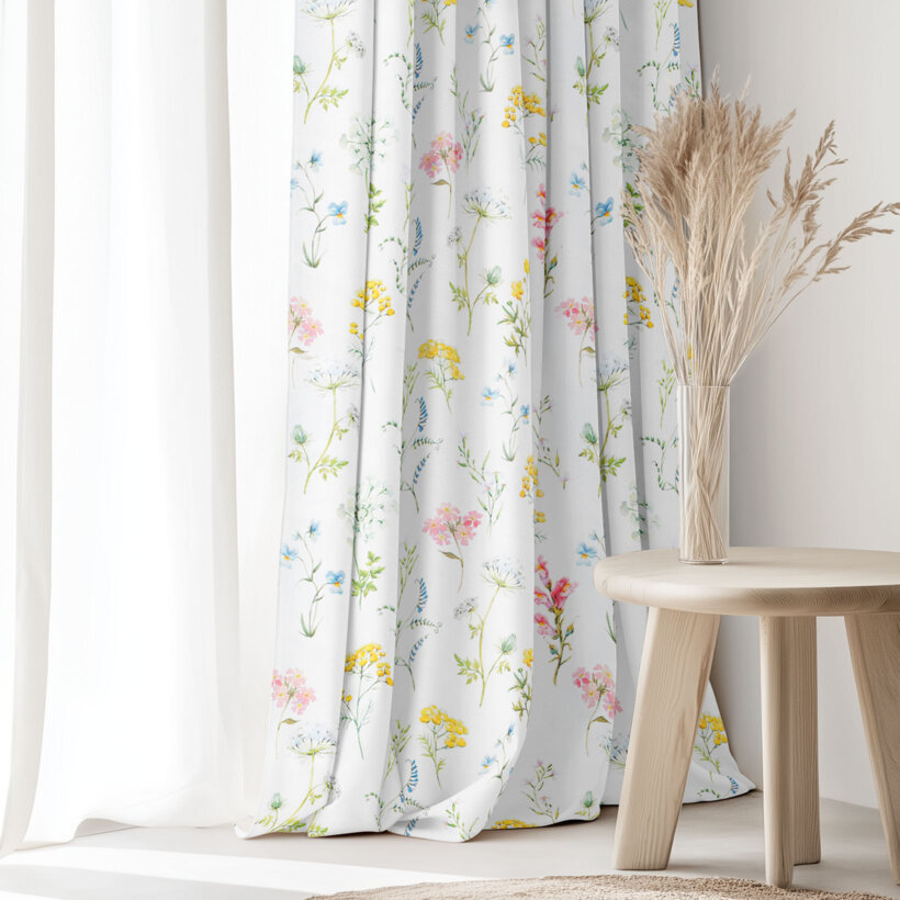 Vorhang aus Baumwolle Deluxe - blühender Frühling