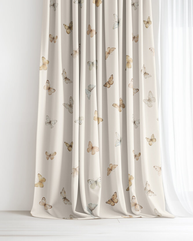 Dekorativer Vorhang – Schmetterlinge