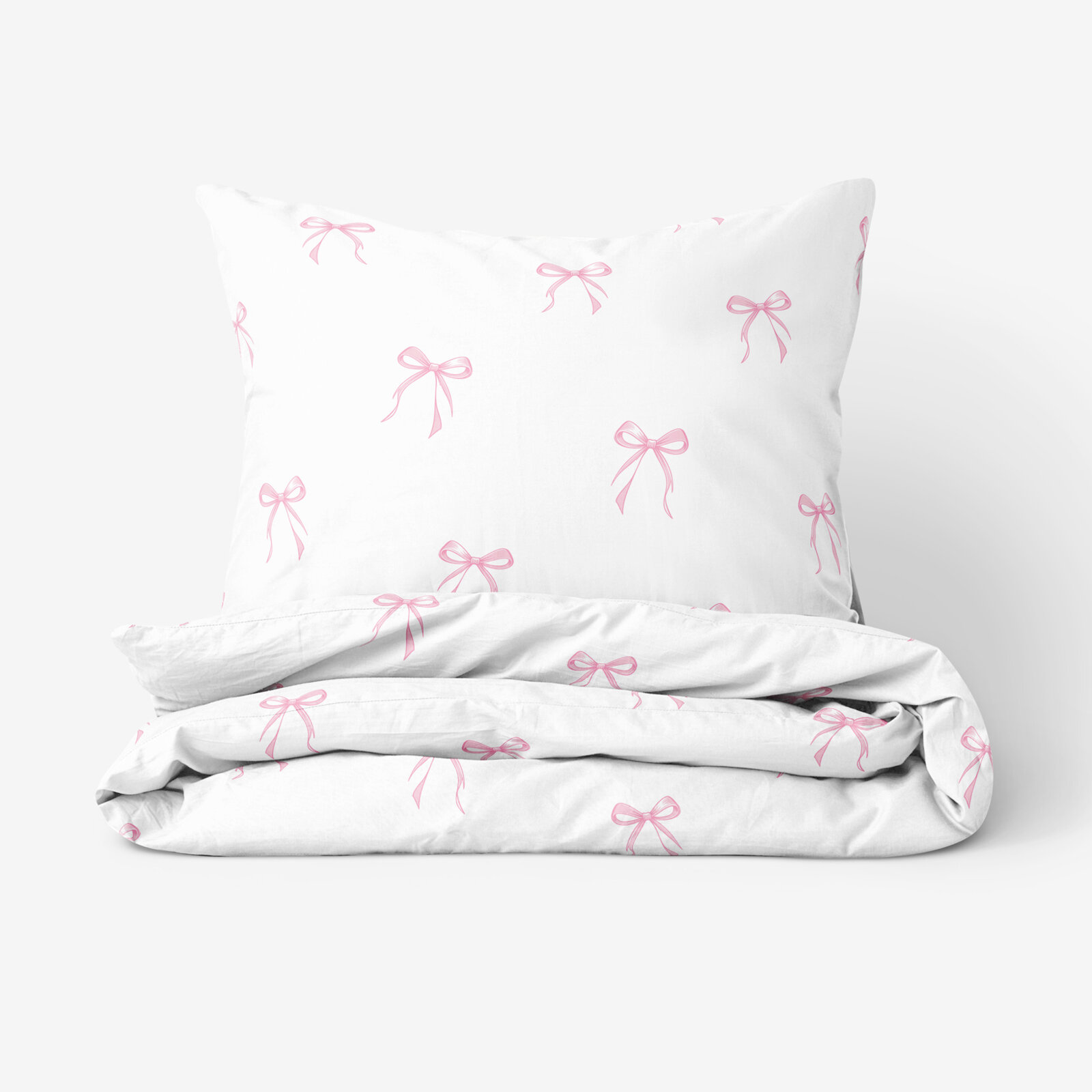 Bettwäsche aus Baumwolle - rosa Schleifen