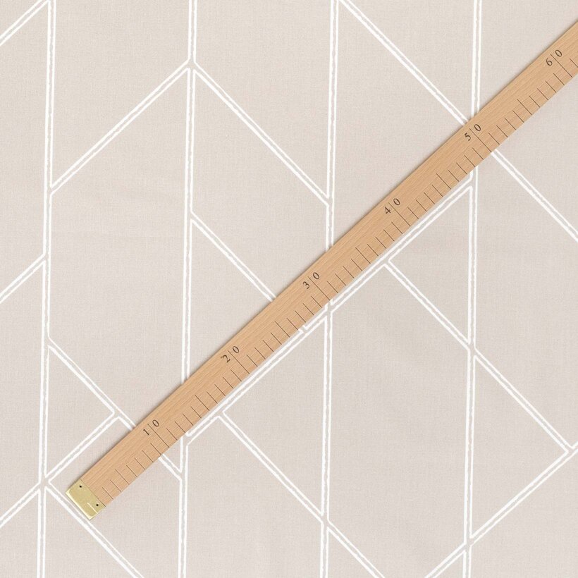 Baumwollstoff - Geometrische Linien auf Latte