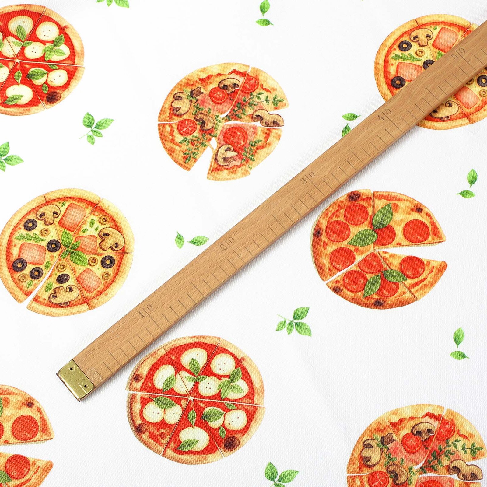 Teflonstoff für Tischdecken - köstliche Pizza