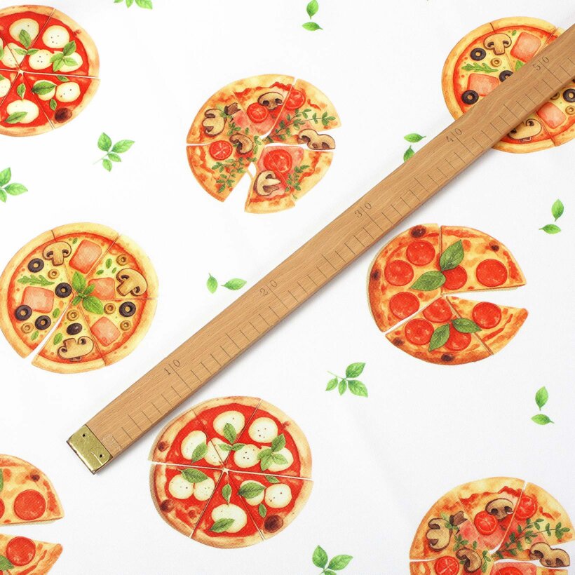 Teflonstoff für Tischdecken - köstliche Pizza
