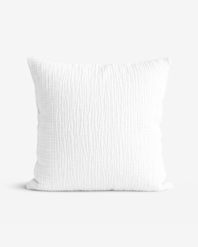 Musselin-Kissenbezug – weiß