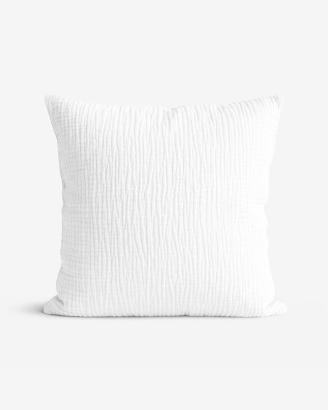 Musselin-Kissenbezug – weiß