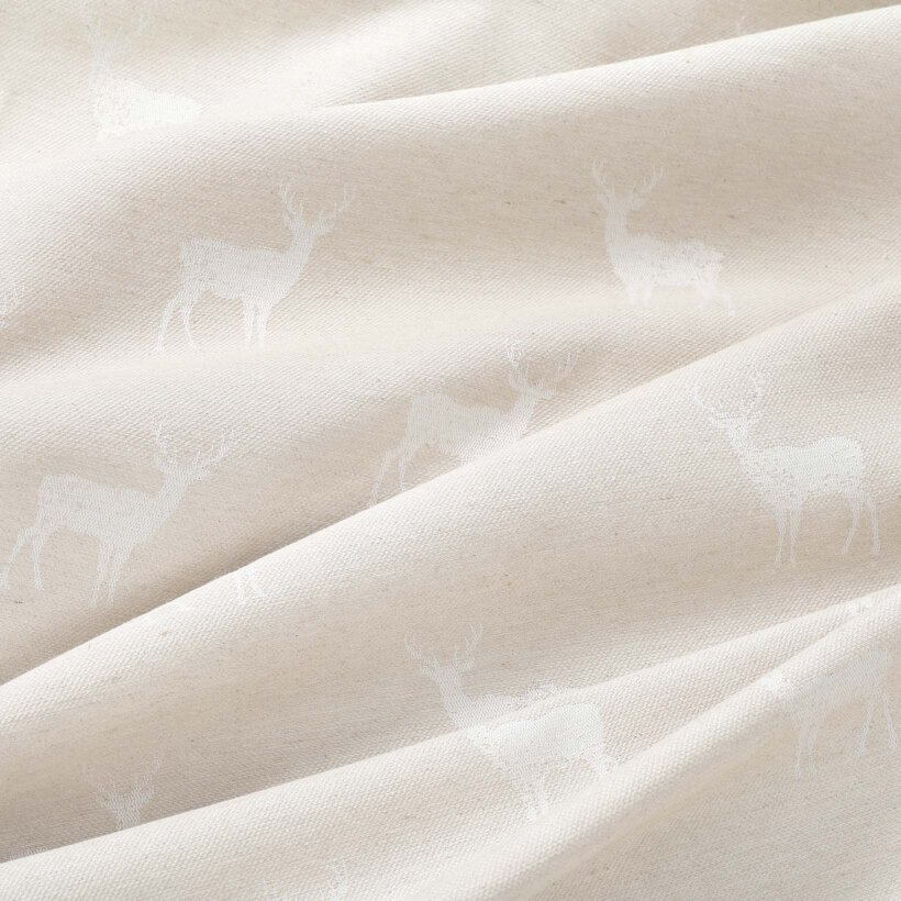 Weihnacht Runde Tischdecke Natura - Hirsche auf natürlichem