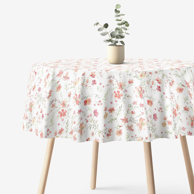 Runde Tischdecke Valencia - Wiesenblumen