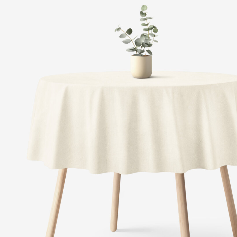 Runde Tischdecke Malaga - creme