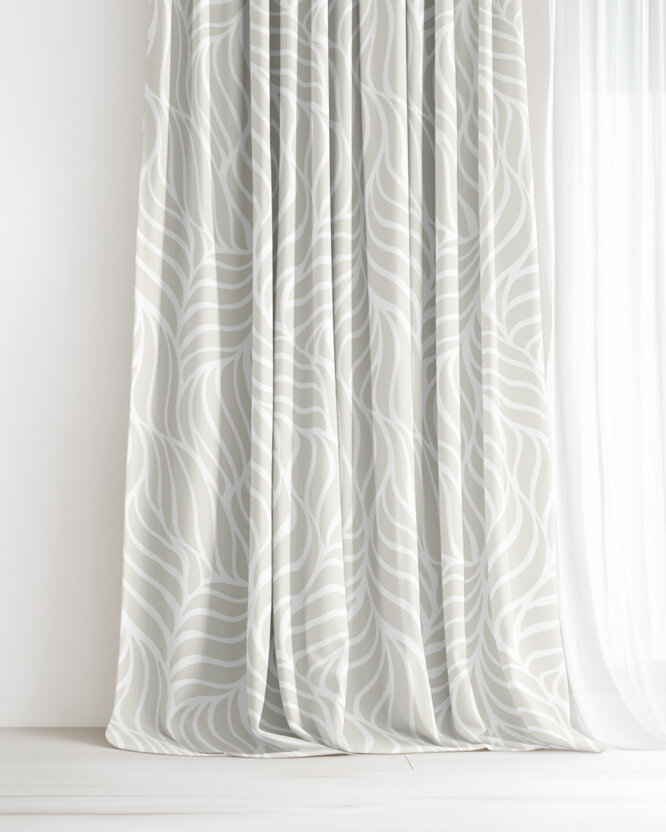 Dekorativer Vorhang – Beige Linien